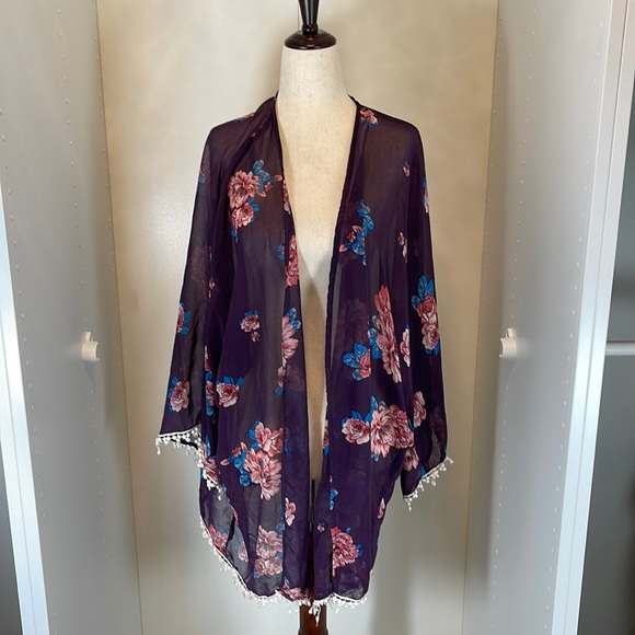 Liberty Love Tops - Liberty Love Purple Kimono Size XXL